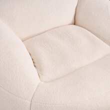 Foam Bean Bag Chairs For Adults/Teens With Filling, Bean Bag Lazy Sofa With Ultra Soft Chenille Cover, Bean Bag, Indoor & Outdoor - 白色 - 查看 4