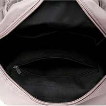 Women Simple Oxford Backpack, Multi Zipper Pockets Casual Travel Daypack Outdoor School Rucksack - Multicolor - View 8