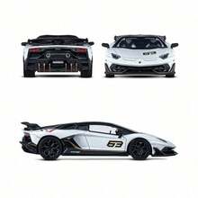 C C A 1:43 Maßstab Lamborghini Avendator SVJ Druckguss Legierung Modell Auto Sammleredition mit Staubschutz und Präsentationsständer Simulationslegierungsfahrzeugmodell Spielzeug Türen können geöffnet werden Weihnachts- und Geburtstagsgeschenk für Kinder