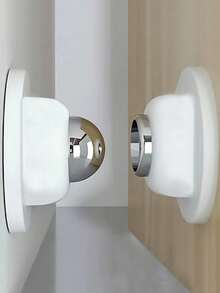 1/2 件强力磁性门挡，适用于门底的磁性门挡，双面胶带，装饰性哑光黑色门挡，降噪硅胶制成，易于安装，无需钻孔，适用于酒店和家庭，防撞，3 种可选 - 彩色 - 查看 10