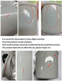 1个带盖迷你垃圾桶，INS风桌面小型垃圾桶，塑料桌面废纸篓，旋转盖设计防止异味泄漏，可用于存放果皮和纸屑，适用于浴室、家庭办公桌、咖啡桌、办公室、客厅、书房等场所。 - 彩色 - 查看 8