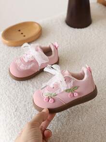 1 双女宝宝防滑软底幼儿鞋，韩版百搭婴儿鞋，春夏 - 粉色 - 查看 2