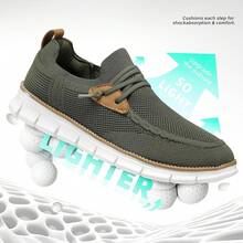 Mens Casual Loafers Shoes Slip On Fashion Walking Dress Sneakers Business Oxfords Work Lightweight Soft Sole Zapatos-20256688 - 綠色 - 查看 6
