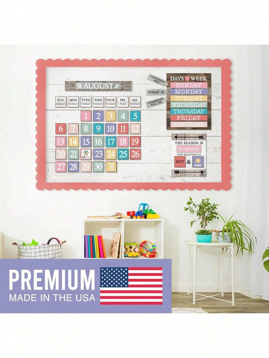 Classroom Calendar, 98 Pieces, Bulletin Board, Hadley Designs, Calendars & Planners, Calendar 2025, Calendar Creative Minimalist, Calendar>Teacher, Yearly Calendars, Calendario 2025-2026, Academic Calendar 2025-2026, Wall Calendar 2025, Numbers Calendar, - 農舍棕木 - 查看 1
