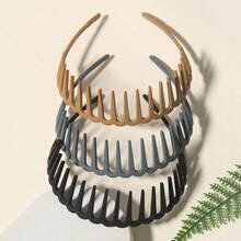 3pcs Women Solid Casual Headband For Daily Life Tiaras,Hairband,Hair Hoop Headbands, Cute Hair Accessories, Zig Zag Headband ,Costume