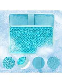 1pc Gel Ice Pack, Relieves Headaches And Migraines, Gel Bead Ice Bag With Strap, Reusable, Hot/Cold Therapy For Knee, Shoulder, Foot, Back, Ankle, Neck, Hip, Elbow, Wisdom Teeth - 7.76" X 4.93" (Blue), Summer Cooling, Beach, Travel, Christmas, Valentine's Day, Mother's Day Gift - Multicolor - View 7
