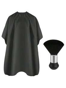 Zestaw profesjonalnych akcesoriów fryzjerskich 1 szt.: regulowana szczotka do miotełki na szyję, peleryna fryzjerska, wodoodporny szalik do stylizacji włosów, odpowiedni do farbowania, strzyżenia, stylizacji, mycia, makijażu, unisex, dla stylistów i do użytku domowego, geometryczny wzór, swobodny szalik poliestrowy, odpowiedni na każdą porę roku