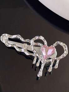 1件优雅街头风仿珍珠山茶花小发夹，小熊兔子水晶发饰，校园用品，仿珍珠发饰，派对造型 - 金色 - 查看 10