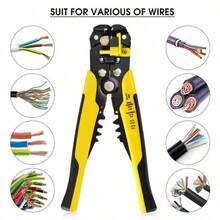 Non-Slip Crimper Cable Cutter Automatic Wire Stripper Multifunctional Stripping Tools Crimping Pliers Terminal 0.2-6.0mm² Tool - Multicolor - View 5