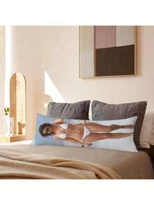 1pc Custom Picture Pillow Cover, Customized Photo Or Text Long Body Pillow Case, Personalized Custom Gifts Any Picture Two-Sides Design Throw Pillow(20"X54") Custom, Unique, Personalized Ideal Gifts For Girlfriend, Ideal Gifts For Friends, Ideal Gifts For Family Him, Her, Boyfriend, Girlfriend, Dad, Family, Mom, Friends For Anniversaries, For Graduation, For Housewarming, For Weddings - Multicolor - View 9