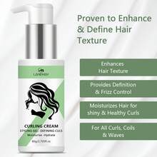 Curly Hair Styling Cream, Moisturizing And Smoothing Formula, Enhances The Elasticity And Shine Of Curly Hair, Easy To Set - Multicolor - View 5