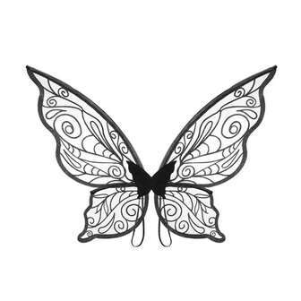 可折叠仙女精灵耳朵、花朵头带、魔杖、蝴蝶翅膀道具，适合成人和儿童派对角色扮演