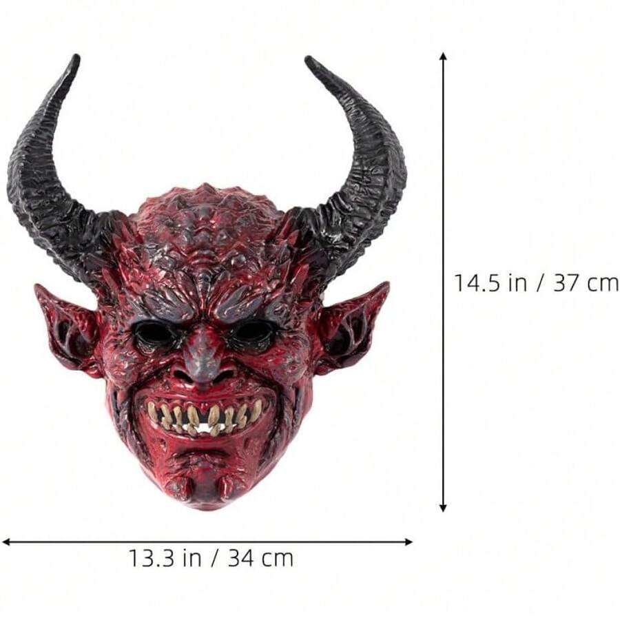 áscara De De Cara De Halloweenáscara De Demonio Con Cuernosáscara De Fantasma De Cuerno Aterrador Para Cosplayáscara De Monstruo Aterrador Para Fiestas De - 1 - Ver 1