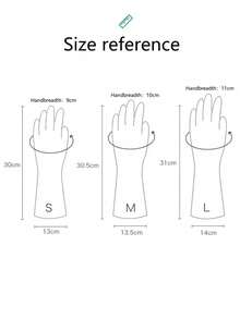 1 件现代时尚黄色家用清洁橡胶手套，防止洗衣服和洗碗时手部受伤，防滑加厚，厨房和浴室清洁手套（随机纹理防滑图案） - 彩色 - 查看 9