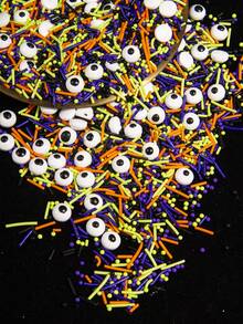 85g/3oz Halloween Cake Decoration Edible Sugar Sprinkles,Halloween Sprinkles For Cupcake Biscuits Desserts Party Halloween-Themed Parties Bake Decoration