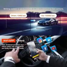 Cámara de Tablero 1080P + Cámara Trasera para Auto/Camión | Monitoreo Vehicular + Conexión WiFi + Visualización App | Repuestos para Autos - Negro - Ver 3