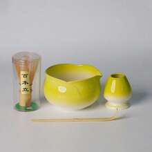 1 套日本抹茶搅拌器套装，完美抹茶套装包括窑变陶瓷抹茶碗（带喷嘴）、抹茶搅拌器和搅拌器支架、勺子、筛子、日本抹茶仪式茶具（用于抹茶粉），是抹茶爱好者和初学者的礼物 - 彩色 - 查看 2