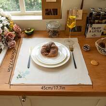 1/4/6pcs Floral Classic Countryside Handkerchief Decorative Placemats