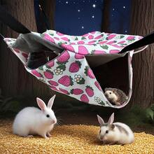 Small Animal Hideaway& Hammock, Cozy House With Roof For Small Pets To Sleep And Hide - Washable Pet Cave& Hideout Corner, Hanging Hammock Hideout Bed, Cage Accessories For Guinea, Hamster, Rat, Glider, Squirrel, Ferret, Kitten, Squirrel, Chinchilla