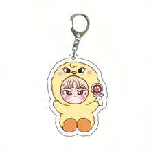 1 Piece, SKZOO,Spell Back Key Chain, Cartoon Photo Card, Bag Pendant, Cheng Xiao Lu Guangxia Cartoon Surrounding, Acrylic Key Chain Animation Surrounding, Party Gifts, Backpack Pendant. - Multicolor - View 5