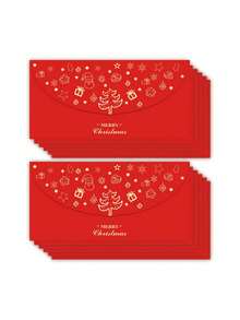 1/5/10 pezzi Buste regalo di Natale, Buste rosse, Buste per contanti con design in oro a tema natalizio, Decorazioni per Capodanno, Accessori per feste e atmosfera natalizia, Regali di Natale, Decorazioni per feste di matrimonio e compleanni, Decorazioni natalizie per la casa, Decorazioni invernali per la casa - Multicolore - Visualizzare 12