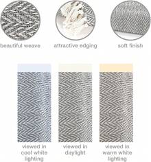 EHC Reversible Throw Blanket Single 125 X 150 Cm Grey - Navy Blue - View 10