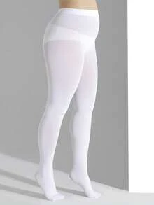 3 Pairs Women's Opaque Solid Color High Elasticity Leggings, Plus Size