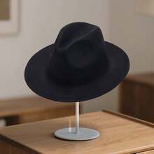 Women Cowgirl Hat Butterfly Flower Moon Print Western Panama Jazz Hat For Party Travel Accessories - 黑色 - 查看 9