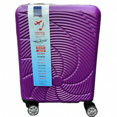 Maximum Size Underseat Suitcase, 45x36x20cm Hardcase, Lightweight & Portable With Removable Wheels