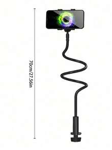 1PC Mobile Phone Clip On Stand (70cm/27.56inch), Bedside Mobile Phone Stand With 360 Degree Rotating Plastic Stand, Flexible Long Arm Gooseneck Stand Installation Fixture With Grip, Universal Mobile Phone Stand For Bed Table, Mobile Phone Stand For Lazy People, Universal Adjustable Stand For Bedside Desktop Live Streaming - Multicolor - View 3