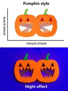 1 pièce Cadre de lunettes lumineux et amusant pour animaux de compagnie pour Halloween, fabriqué en matériau fluorescent, brillant la nuit. Accessoire essentiel pour les fêtes d'animaux de compagnie. 3 styles disponibles : citrouille, toile d'araignée et cadres lumineux en forme de lettre. Accessoire de costume mignon pour animaux de compagnie pour les fêtes et les décorations de vacances