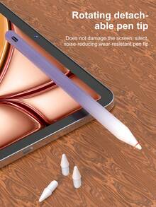 11th Gen (2025) IPad (A16) 11-Inch Compatible Stylus Pen With LED Power Indicator, Fits 2018-2025 IPads, Replaceable Tip Design, Also Suitable For IPad 6th Gen (9.7"), Includes Type-C Cable For IPad 10th Gen, Double-Tap Top To Power On/Off, Compatible With IPad 9th/8th/7th Gen - Gradient Purple - Purple - View 5