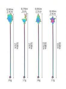 1pc Stainless Steel Christmas Element Cocktail Stirrer, Spherical Stainless Steel Coffee/Tea Mixing Spoon