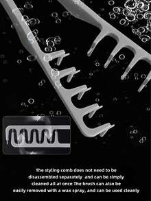 1 Stück Haarkamm mit weiten Zähnen - für Herren, flauschige Textur, ABS Kunststoff strukturierter Griff, geeignet für alle Haartypen, ideal für Zuhause, Schulanfang, Reisen & Urlaub