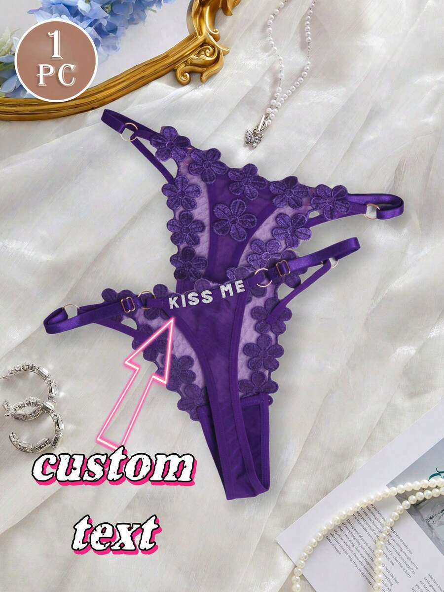 客製化女款性感內褲，可客製姓名，金銀配色字母，三角內褲，送給妻子、女友的內衣禮物，適合情人節、聖誕節、週年紀念