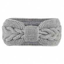 Fleece Knitted Headband With Bow, Autumn/Winter Warm Braided Ear Warmer Headwrap, European And American Style Knitted Hair Accessory Fall Hair Band Hair Accessories For Women For Vacation Outfits Woman Women Bananas Winter Head Scarf Women Bandanas Soft Headwrap