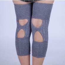 زوج واحد من أغطية الركبة الصوفية الدافئة للرجال والنساء في فصل الخريف والشتاء لحماية البرد والتجمد، سميكة وتزيد من الدفء، تحمي الركبة