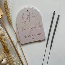 50件客製化拱門煙花棒婚禮標籤（不含煙花棒），波希米亞風婚禮裝飾，適用於週年紀念、婚禮賓客伴手禮 - 多色2 - 查看 9