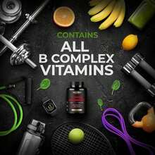 Vitamin B Complex With Vitamin C - Contains All Essential B Vitamins - B1, B2, B3, B5, B6, B7, B9, B12 And Biotin - Super B Complex Vitamins For Energy, Immunity And Mood Support - 90 Capsules - Flavor NameA - 查看 4
