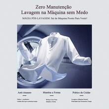 Camisa Social Masculina Premium: Elegante para Trabalho, Casual e Dia a Dia. Tecido Respirável e Antivrugas para o Clima do Brasil. Envio de SP. Elástica, Múltiplas Cores. - Azul Marinho - Visão 5