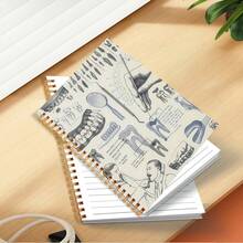 1本牙科螺旋笔记本 - A5 复古牙科插图和解剖图 - 适用于牙科学生、专业人士、医学生 - 理想的医疗礼品、牙科礼品、职业日志、教育插图、精细草图 - A5 - 查看 4