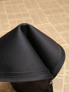 2026 hochwertige, heiße Verkaufsartikel Herbst Neu dicker Absatz V-Schnitt hohe Stiefel, vielseitige Mode kniehoch niedriger Absatz spitze Zehen elegant minimalistisch Damenschuhe - Schwarz - Übersicht 6