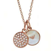 Armani 1 Stylish Necklace, Stylish Mother-Of-Pearl Inlaid With Diamond Collarbone Chain, A Personalized EMPORIO ARMANI Women's Gold Steel Necklace. Suitable For Individual Wear, Daily Use, And Shirt Matching. Ideal Gift Choice