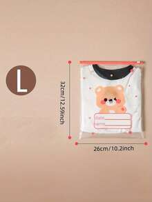 5/10个透明收纳袋，适用于DIY手工材料、运输包装，磨砂拉链塑料袋，保持衣物清洁，透明塑料服装袋，可用于包装T恤、衬衫、文件、衣物，可重复密封，磨砂可重复密封袋，医院用品包，孕妇用品，旅行收纳袋，整理袋，节省空间的收纳袋，鞋子，化妆品旅行袋 - 彩色 - 查看 9