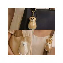 Transparent Pet Hair Storage Pendant, Golden Retriever, Corgi, Samoyed, Labrador Memorial Keychain, Dog Fur Collection Preservation Box, Heartwarming Creative Memorial Hanging Decoration Christmas Gift Ideas Bag Accessories Lanyards With Id Holder Car Accessories Bag Charms