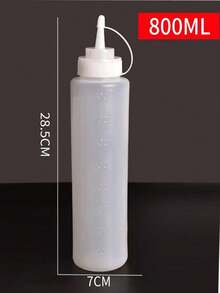 1pc 250ml Kitchen Condiment Bottle Salad Dressing Press-Type Squeeze Bottle Plastic Squeeze Sauce Bottle Seasoning Dispenser