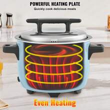 Olla arrocera comercial de 60 tazas, antiadherente, 13 l, mantiene caliente las 24 horas, para restaurantes - Tapa dividida de 13 L - Ver 5