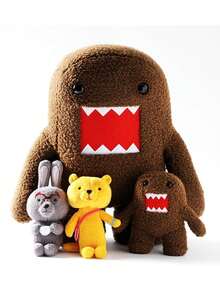 21厘米/8.26英寸 Kawaii Domo Kun 毛绒玩具柔软棕色填充动物玩具，俏皮设计，适合收藏家、动物玩具装饰、儿童生日派对、家居女孩房间装饰、游戏收藏家的创意礼物 - 棕色 - 查看 4