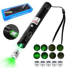 1 件红光/绿光激光笔大功率手电筒：可充电强力绿色激光笔带星盖，遥控强力激光点光束指示器，适用于天文演示户外露营猫狗激光玩具，USB 直接充电升级学校用品，返校 - 均碼 - 查看 13