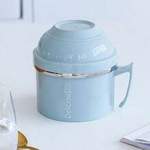 1200ML Lunch Box Food Bento Box Stainless Steel  2Layers Microwaveable  Food Container Rice Bowl Soup Bowls Instant Noodle Bowl - Multicolor - View 5